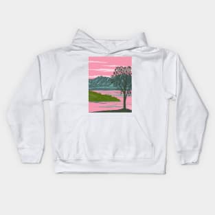 Lake Havasu in California and Arizona USA WPA Art Poster Kids Hoodie